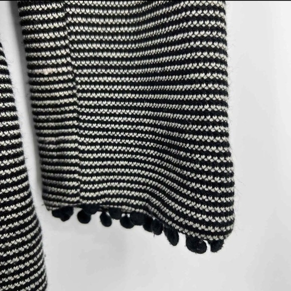Tabitha Peplum Knit Black White Jacket Anthropologie - Picture 5 of 5